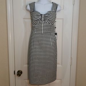 Adrianna Papel Gingham Jacquard Dress